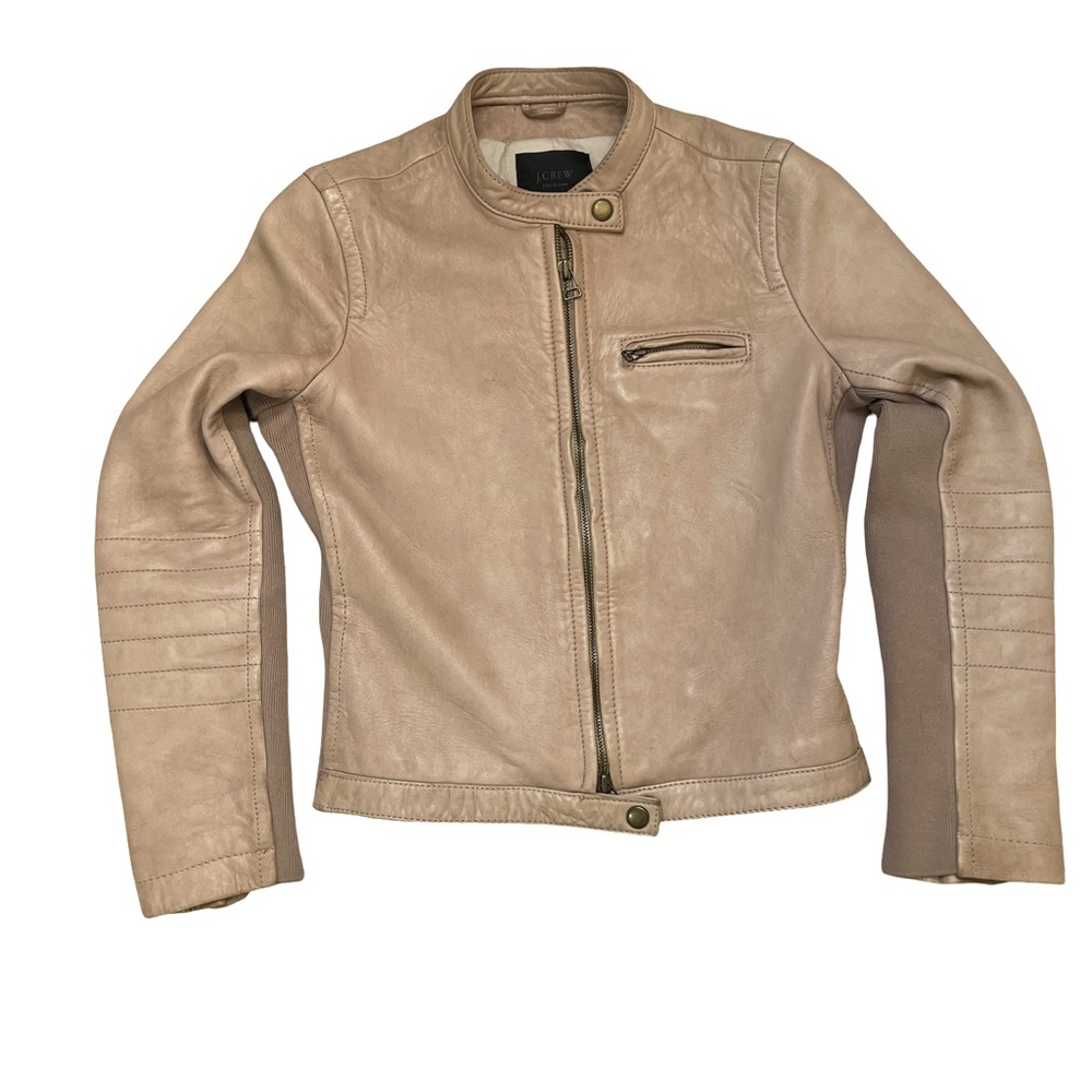 RARE J. Crew COLLECTION Leather Moto Jacket - Jenna Lyons Era - 100% Leather - 2